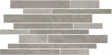 Мозаика Kerama Marazzi Ламелла серый мозаичный SBM010/SG458420 25x50,2 матовая