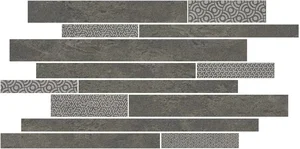 Мозаика Kerama Marazzi Ламелла серый темный мозаичный SBM011/SG458520 25x50,2 матовая