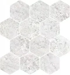 Мозаика Floor Gres Plimatech Plimawhite/02 6mm Hive 776709 30x34 матовая
