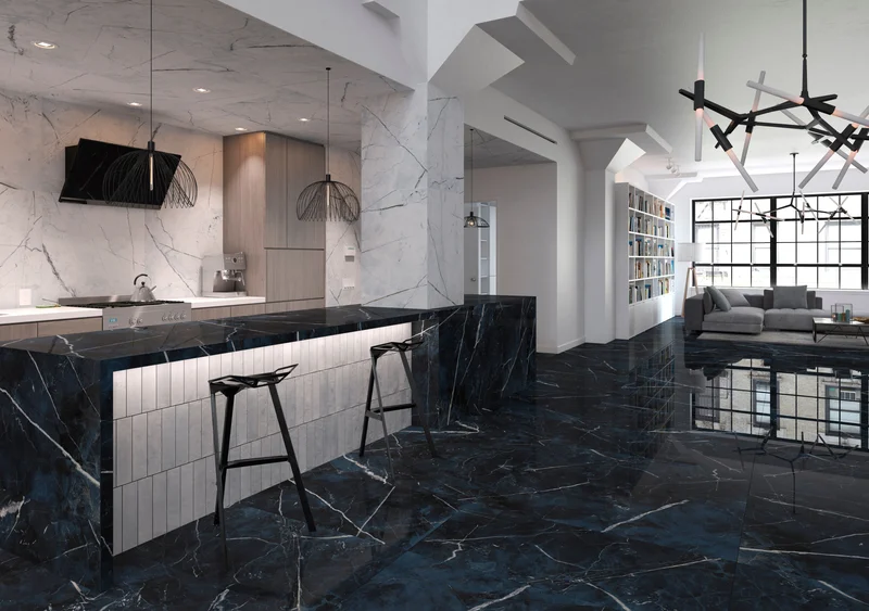 Керамогранит Dune Black & Light Calacatta