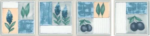 Вставка Jasba 3142 Paso Single Decor Jardin 10,2x10,2 матовая