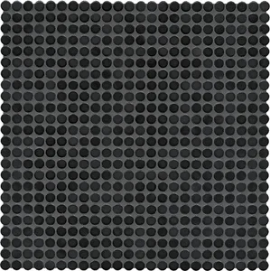 Мозаика Jasba 40001H Loop Night Black Glossy 31,6x31,6 глянцевая