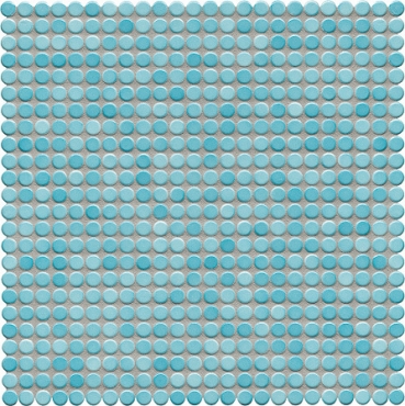 Мозаика Jasba 40008H Loop Aquablue Glossy 31,6x31,6 глянцевая