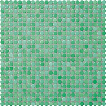 Мозаика Jasba 40011H Loop Sea Green Glossy 31,6x31,6 глянцевая
