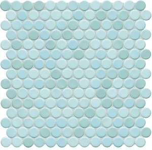 Мозаика Jasba 40027H Loop Light Aqua Blue Glossy 31,2x31,6 глянцевая