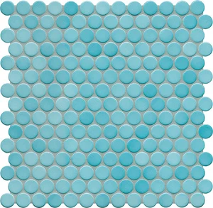 Мозаика Jasba 40028H Loop Aquablue Glossy 31,2x31,6 глянцевая