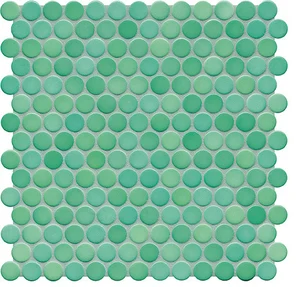 Мозаика Jasba 40031H Loop Sea Green Glossy 31,2x31,6 глянцевая