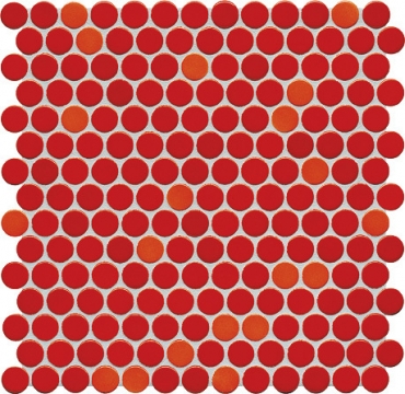 Мозаика Jasba 40032H Loop Coral Red Glossy 31,2x31,6 глянцевая