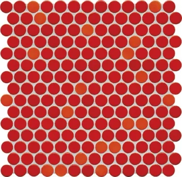 Мозаика Jasba 40032H Loop Coral Red Glossy 31,2x31,6 глянцевая
