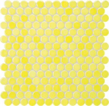 Мозаика Jasba 40033H Loop Lemon Yellow Glossy 31,2x31,6 глянцевая