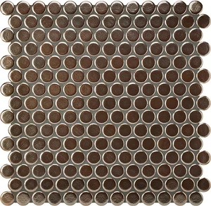 Мозаика Jasba 40034 Loop Bronze Metallic 31,2x31,6 глянцевая