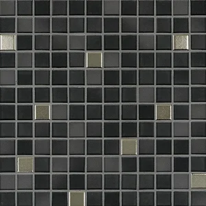 Мозаика Jasba 41505 Fresh Midnight Black Mix Metallic Glossy 31,6x31,6 глянцевая