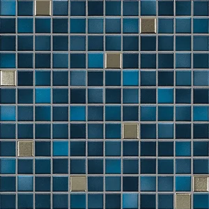 Мозаика Jasba 41509 Fresh Midnight Blue Mix Metallic Glossy 31,6x31,6 глянцевая