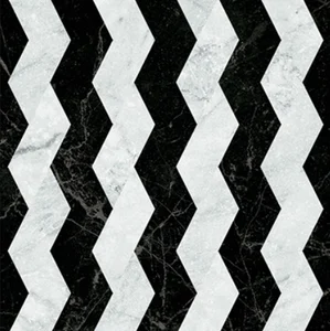 Керамогранит 41zero42 Dandy 4101202 Ribbon Black White 18,6x18,6 матовый