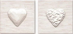 Вставка Jasba 6905 Homing Hearts Decor A 10x10 матовая