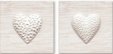 Вставка Jasba 6907 Homing Hearts Decor C 10x10 матовая