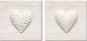 Вставка Jasba 6907 Homing Hearts Decor C 10x10 матовая
