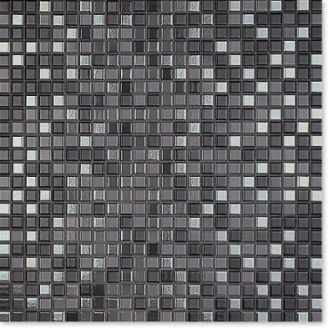 Мозаика Jasba 8307 Natural Glamour Anthracite Silver Mix 31,6x31,6 глянцевая