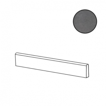 Бордюр ABK Docks Battiscopa Black Nat DKN01202 5,5x60 матовый