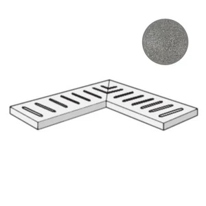 Спецэлемент ABK Out.20 Ang. Griglia Dx Blend Concrete Grey PF60007035 15x60 матовый