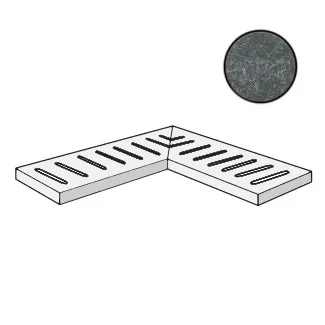 Спецэлемент ABK Out.20 Ang. Griglia Dx Gent Dark 0002276 15x60 матовый