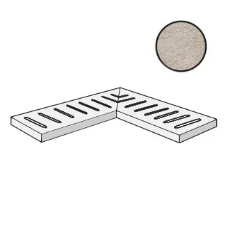 Спецэлемент ABK Out.20 Ang. Griglia Dx Unika Ecru UKN51104 20x80 матовый