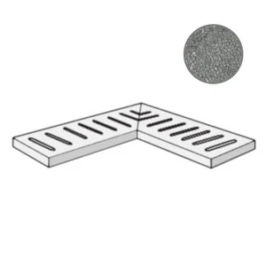 Спецэлемент ABK Out.20 Ang. Griglia Sx Atlantis Smoke PF60007019 15x60 матовый