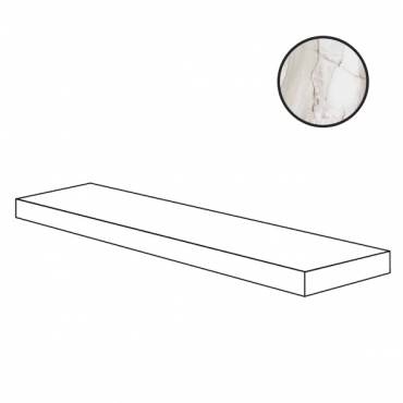 Ступень ABK Sensi 900 Angolare Dx Oyster White Nat Ret PF60012755 32x120 натуральная