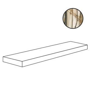 Ступень ABK Sensi 900 Angolare Sx Oyster Gold Lux Ret PF60012519 32x120 полированная