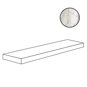Ступень ABK Sensi 900 Angolare Sx Oyster White Lux Ret PF60012518 32x120 полированная