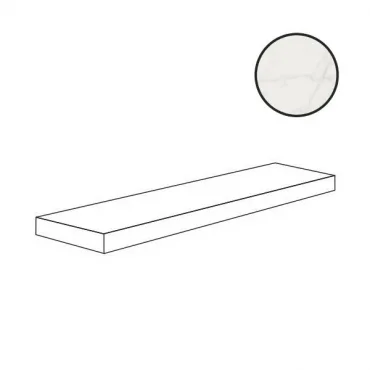 Ступень ABK Sensi Signoria Gradone Angolare Dx Statuario Light Lap PF60012407 32x120 натуральная