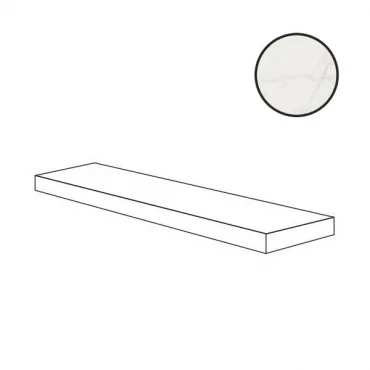 Ступень ABK Sensi Signoria Gradone Angolare Sx Statuario Light Lap PF60012405 32x120 натуральная