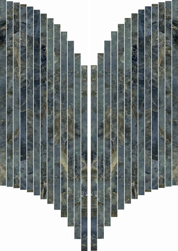 Мозаика ABK Sensi Signoria Mos Ventaglio Labradorite Lux PF60009153 28x60 полированная