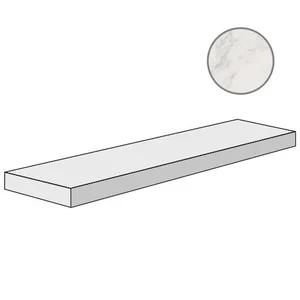 Ступень ABK Sensi Ang Top Sx Statuario White Lux 1SL34252 32x120 глянцевая