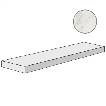 Ступень ABK Sensi Ang.Top Sx Statuario White Sable 1SR34752 32x120 натуральная