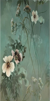 W&S Country Flowers Green B Nat PF60017084