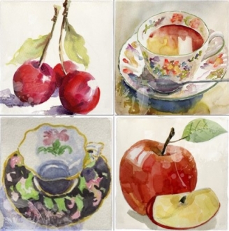 Acuarela Frutas Set A