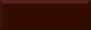 Плитка Absolut Keramika Monocolor Biselado Brillo Marron 10x30 глянцевая
