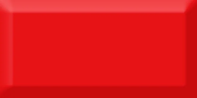 Плитка Absolut Keramika Monocolor Rojo Biselado Brillo 7,5x15 глянцевая