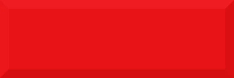 Плитка Absolut Keramika Monocolor Rojo Biselado Brillo 10x30 глянцевая