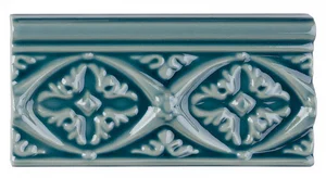 Бордюр Adex ADMO4003 Relieve Bizantino C/C Gris Azulado 7,5x15 глянцевый
