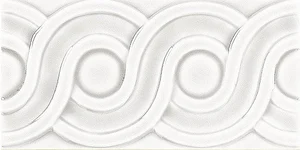 Бордюр Adex ADMO4078 Rilieve Clasico C/C Blanco 7,5x15 глянцевый