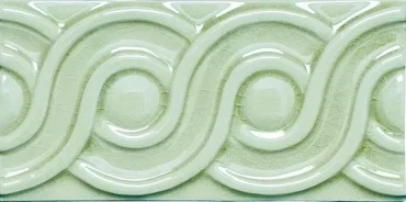 Бордюр Adex ADMO4080 Rilieve Clasico C/C Verde Claro 7,5x15 глянцевый