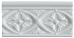 Бордюр Adex ADMO4124 Relieve Bizantino C/C Cadet Gray 7,5x15 глянцевый