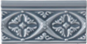 Бордюр Adex ADNE4142 Relieve Bizantino Storm Blue 7,5x15 глянцевый
