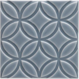Декоративный элемент Adex ADNE4143 Liso Botanical Storm Blue 15x15 глянцевый