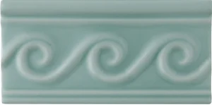 Бордюр Adex ADNE4145 Relieve Olas PB Sea Green 7,5x15 глянцевый