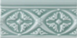 Бордюр Adex ADNE4146 Relieve Bizantino Sea Green 7,5x15 глянцевый