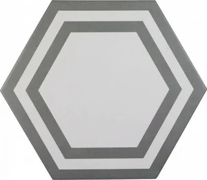 Плитка Adex ADPV9018 Pavimento Hexagono Deco Dark Gray 20x23 матовая