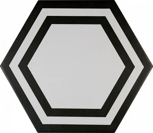 Плитка Adex ADPV9020 Pavimento Hexagono Deco Black 20x23 матовая